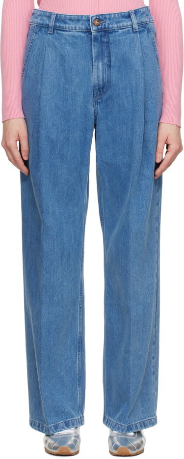 Jeans MAISON KITSUNÉ Maison Kitsuné Pleated Denim Jeans Blå | OW01101WD4010, 0