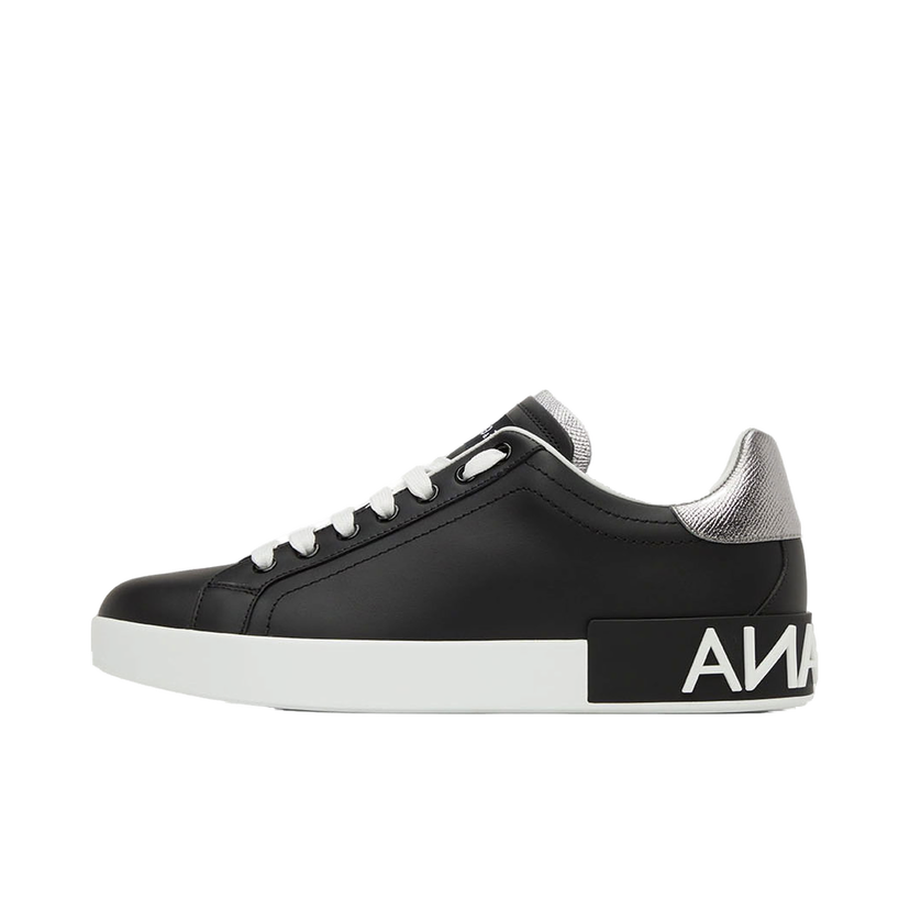 Sneakers och skor Dolce & Gabbana Black Portofino Sneakers Svart | CS1760AH527