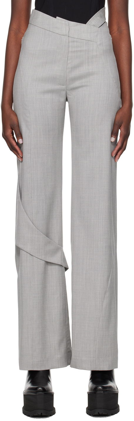 Byxor HELIOT EMIL Fluid Draped Trousers Grå | HE_W_10_043_LGY06