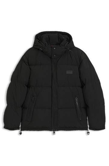 Pufferjacka BOSS Hooded Water-Repellent Down-Filled Puffer Jacket Svart | 50549236, 0