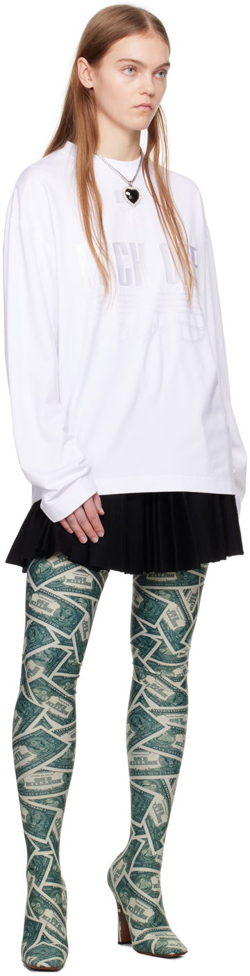 Sweater VETEMENTS VTMNTS Embroidered Long Sleeve T-Shirt Vit | VL20LS120W, 3