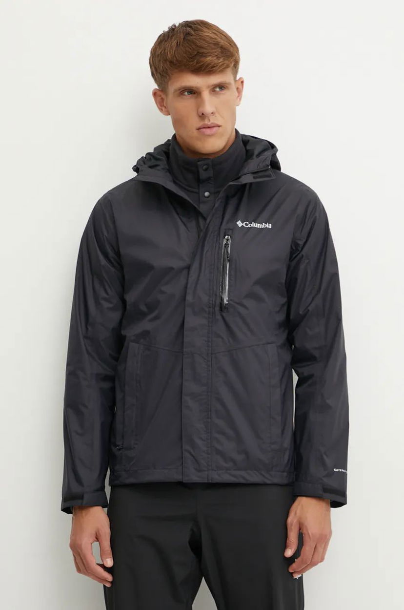 Vindjacka Columbia Pouring Adventure Men's Waterproof Jacket Svart | 2117171