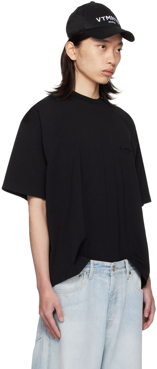 T-shirt VETEMENTS Embroidered T-Shirt Svart | VL22TR100B, 1