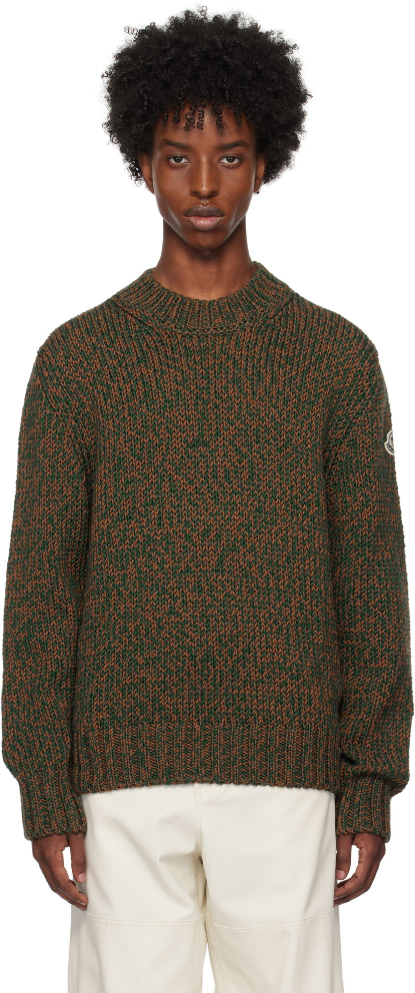 Sweater Moncler Virgin Wool Sweater Grön | J20919C00019M1172