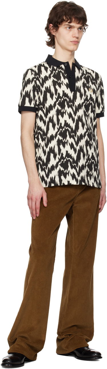 Polotröja Fred Perry Fred Perry Animal Print Polo Beige | M8690, 3