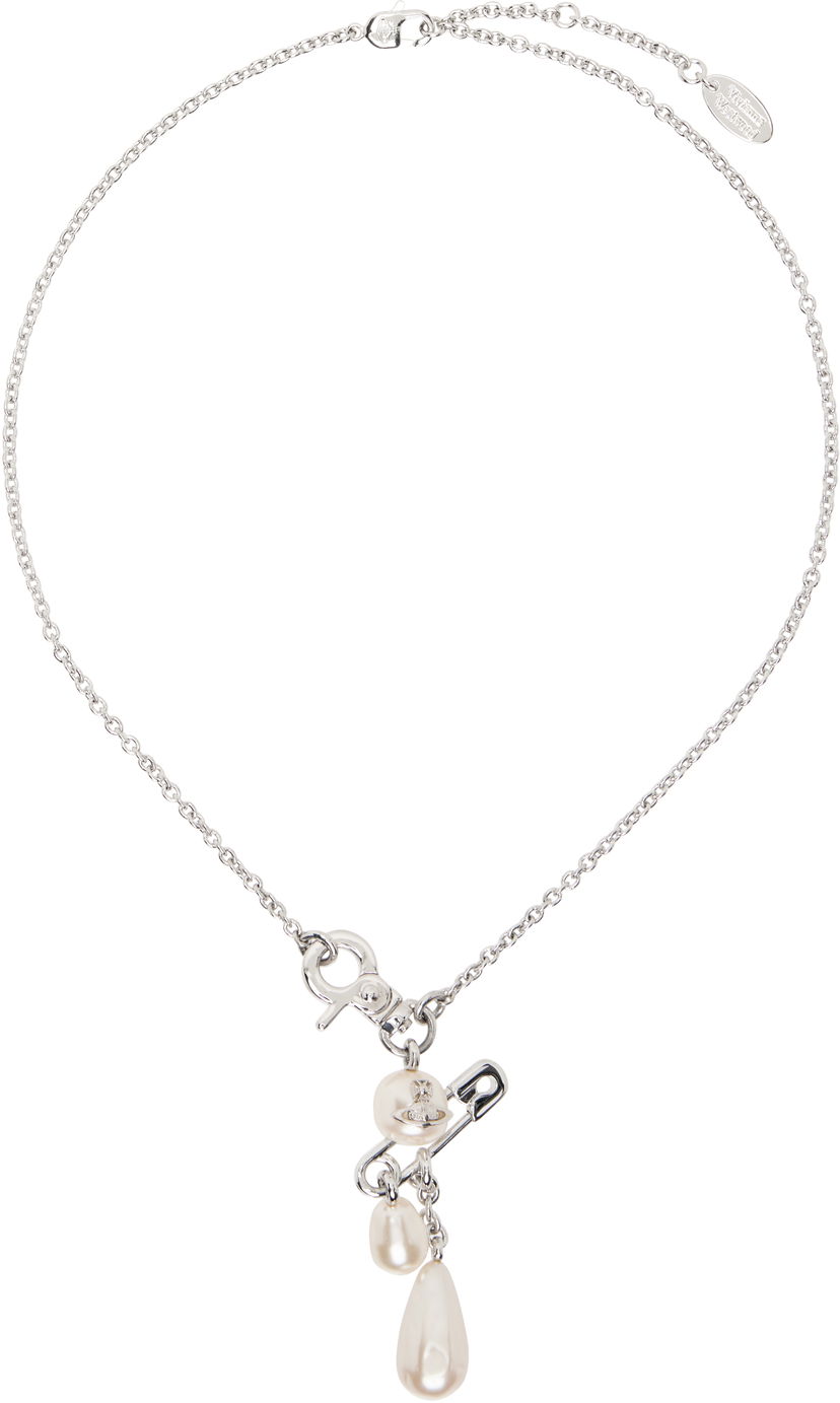 Halsband Vivienne Westwood Vivienne Westwood Claude Small Pearl Pendant Necklace Metallisk | 63010135-02P103-