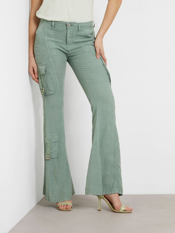Byxor och jeans GUESS Mid Rise Cargo Pant Grå | W4GA88WG8N0