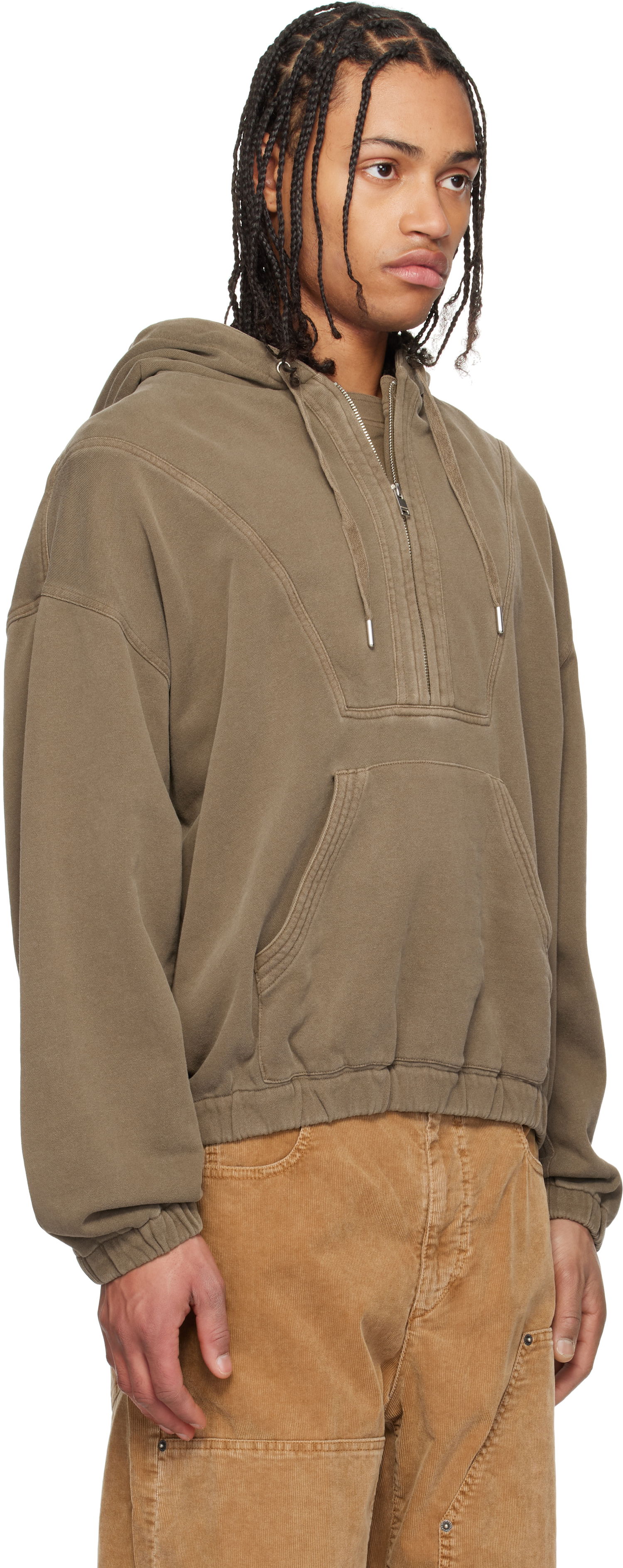 Sweatshirt ISABEL MARANT Isabel Marant Yanis Quarter-Zip Hoodie Grön | 25PSW0155HA-C1G05H, 1