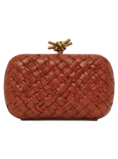 Handväska Bottega Veneta Knot Minaudiere Clutch Röd | 717622 V2H41