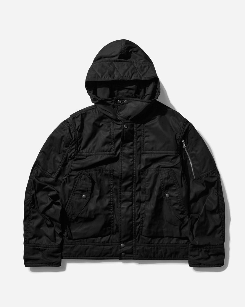 Bomberjacka Dries Van Noten Technical Hooded Jacket Svart | 251-020516-1275 900
