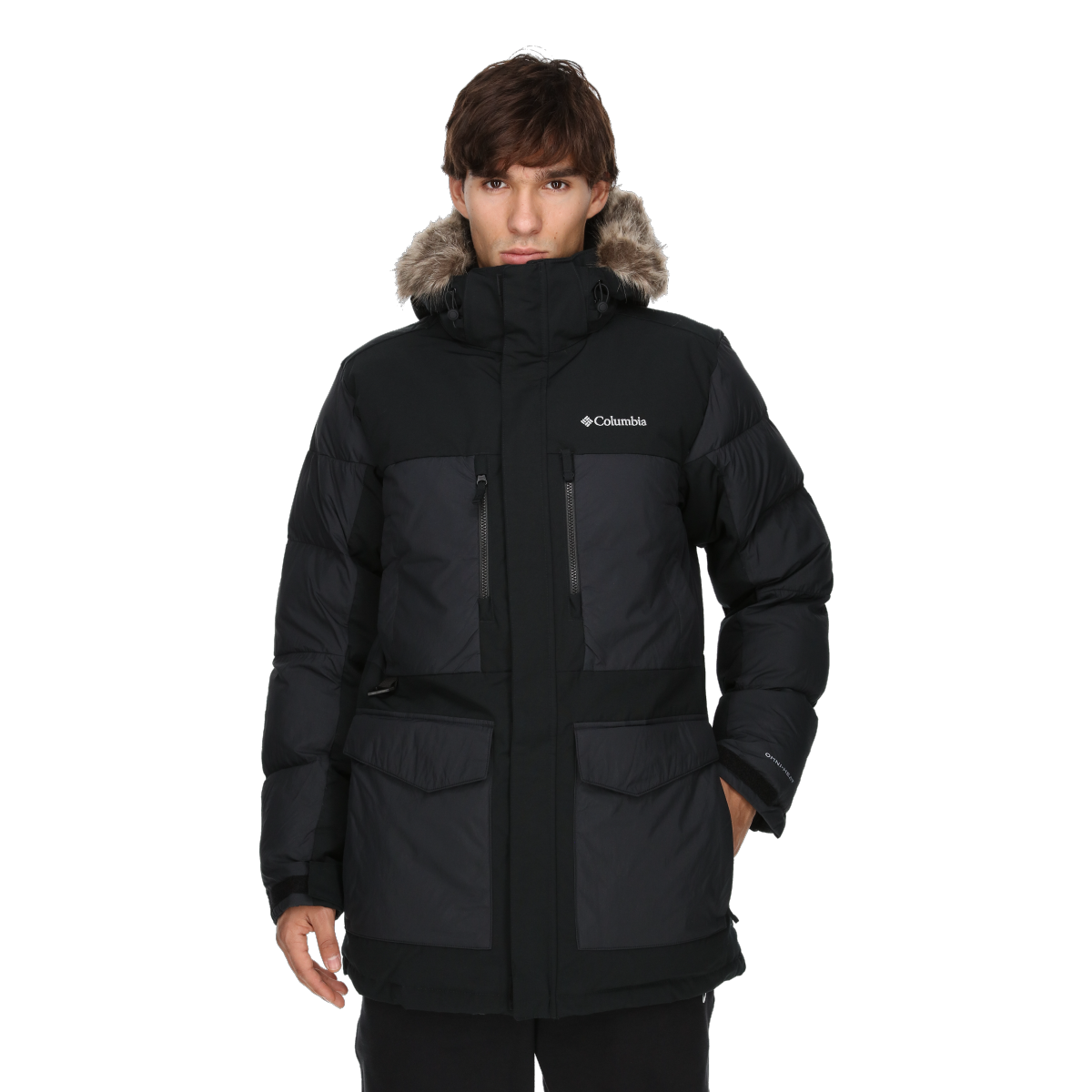 Parkas Columbia Marquam Peak Fusion II Faux-Fur Trim Parka Svart | 2088121010, 0