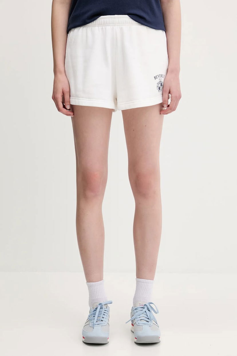 Shorts Sporty & Rich Sporty & Rich Bh Crest Soft Disco High Waist Shorts Vit | SH052626256WH01