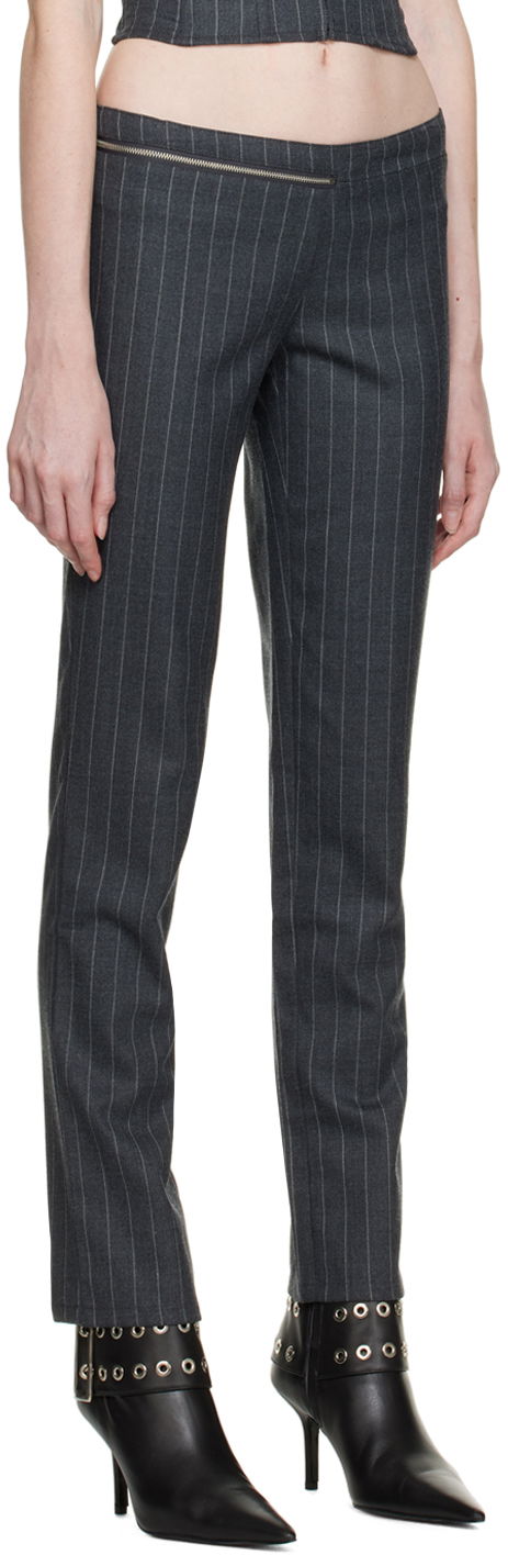 Byxor Miaou Miaou Hannah Jewett Edition Maeve Pinstripe Trousers Grå | 1030PSWBRI, 1