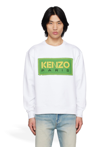 Sweater KENZO Paris Embroidered Vit | FD55SW4474ME