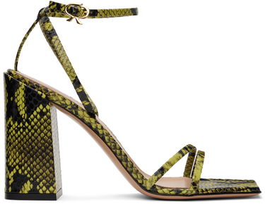 Tillbehör Gianvito Rossi Gianvito Rossi Snakeskin Heeled Sandals Grön | G32336.95RIC.BON, 0