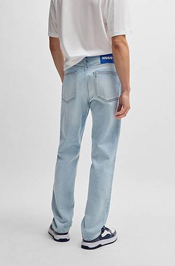 Jeans BOSS Regular Fit Stonewashed Jeans Blå | 50529225, 1