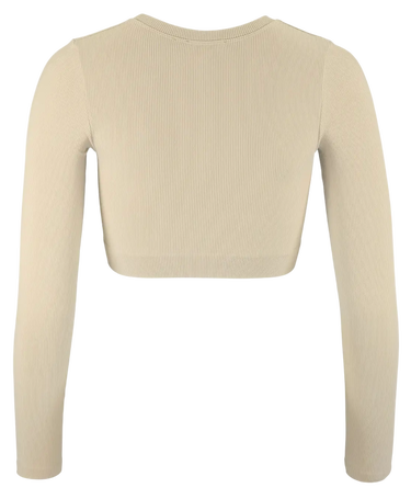 Crop top Craft Craft Collective Rib Cropped Long Sleeve T-Shirt Beige | 1916014-608000, 2