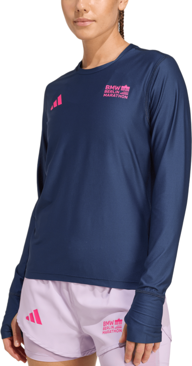 T-shirt adidas Originals BMW Berlin Marathon 2025 Long Sleeve T-Shirt Mörkblå | jz9240