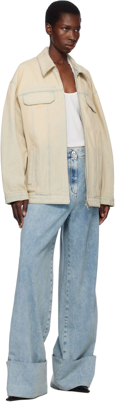 Jacka Stella McCartney Stella McCartney Sand Overdyed Denim Jacket Beige | 6D03853SQH18, 3