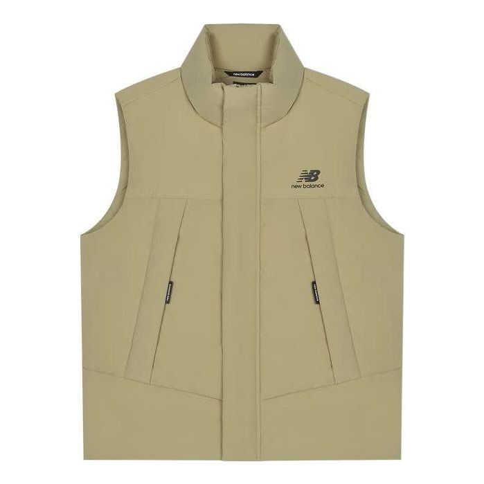 Väst New Balance Pocket Puffer Vest Beige | AMV24360-TWD, 0