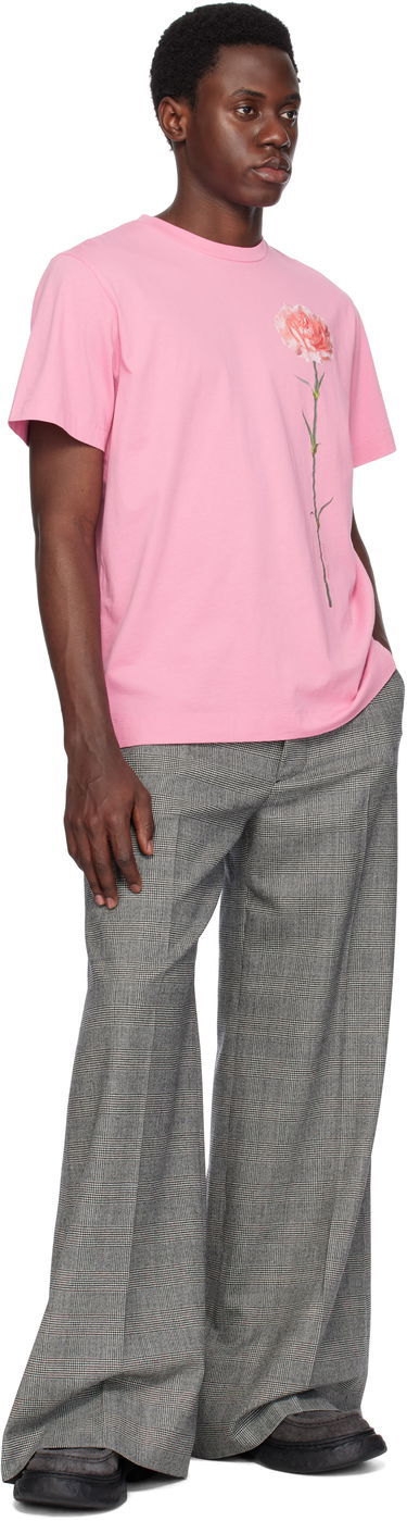 T-shirt Simone Rocha Simone Rocha Carnation Print T-Shirt Rosa | 5195P32A-M 0569, 3