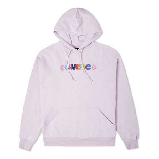 Sweatshirt Converse Converse Embroidered Knit Hoodie Purpur | 10023947-A03, 0