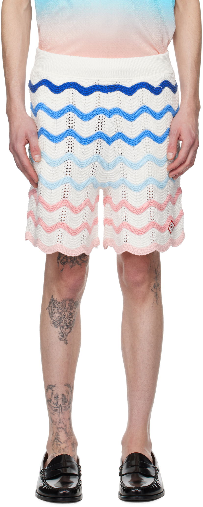 Shorts Casablanca Casablanca Gradient Wave Crochet Shorts Flerfärgad | MPS25-KW-849-01