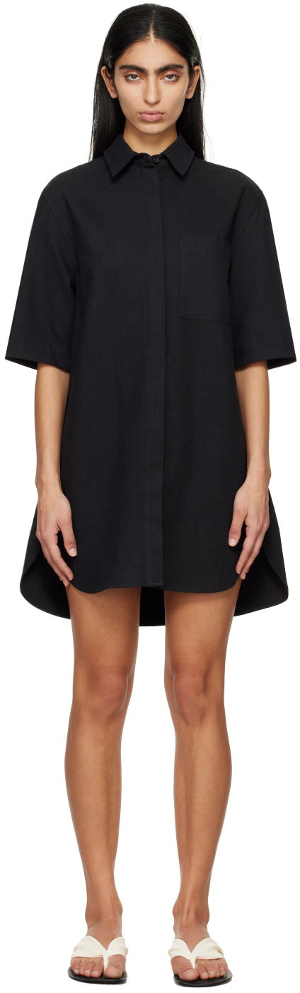 Klä Loulou de Saison Loulou de Saison Basava Mini Shirt Dress Svart | BASAVA