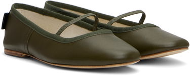 Kläder A.P.C. A.P.C. Swan Ballerina Flats Grön | PXBVQ-F53295, 3