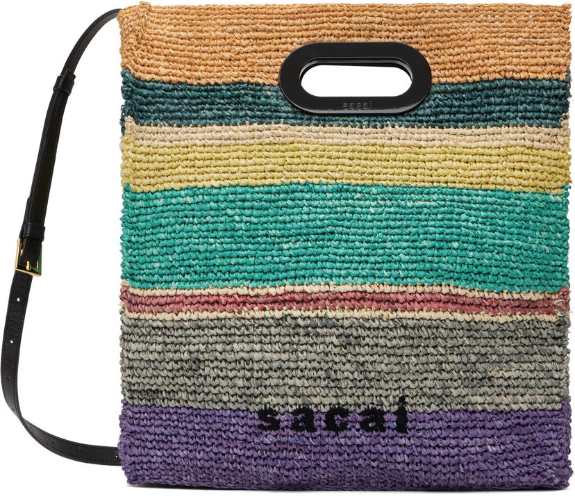 Tygpåse sacai Sacai Raffia New Shopper Medium Bag Flerfärgad | S148-01