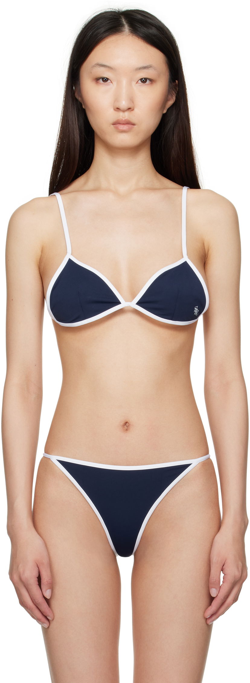 Badkläder Sporty & Rich Sporty & Rich Kate Bikini Top Mörkblå | SM004620302BL106