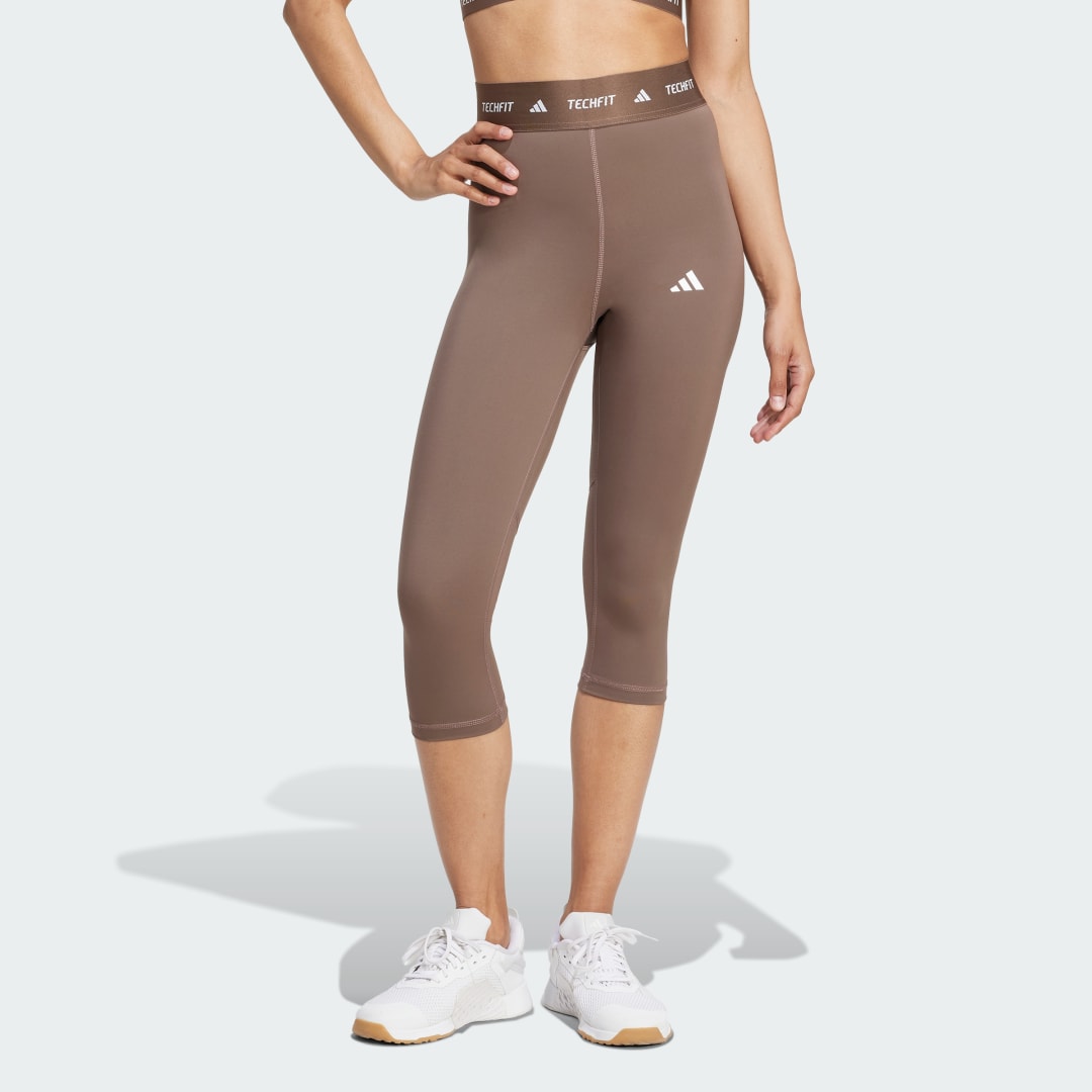 Damasker adidas Performance TECHFIT Capri Leggings Brun | JW7569, 0