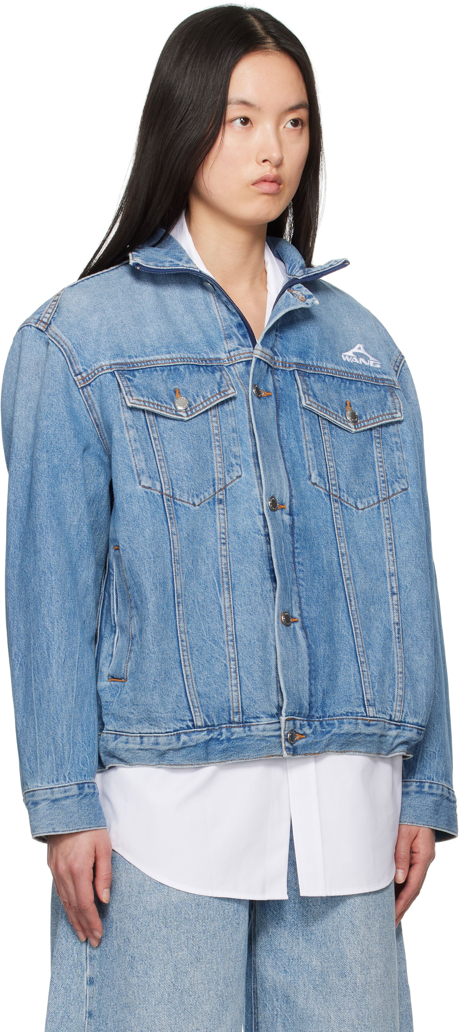 Jacka Alexander Wang Alexander Wang Regen Lightweight Denim Jacket Blå | 4DC2252662, 1