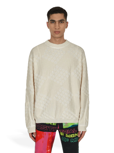 Sweater Jordan College Crewneck Sweater Beige | 81703846072 IVORY
