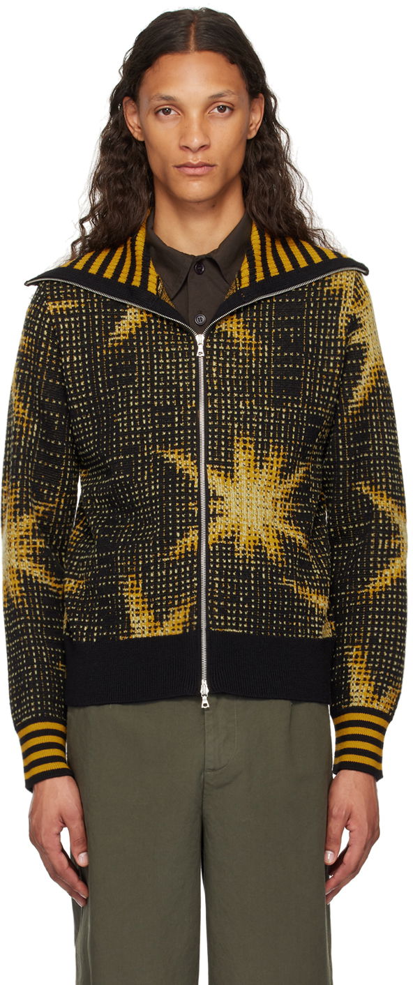 Sweater Dries Van Noten Zip Sweater Svart | 242-021219-9703
