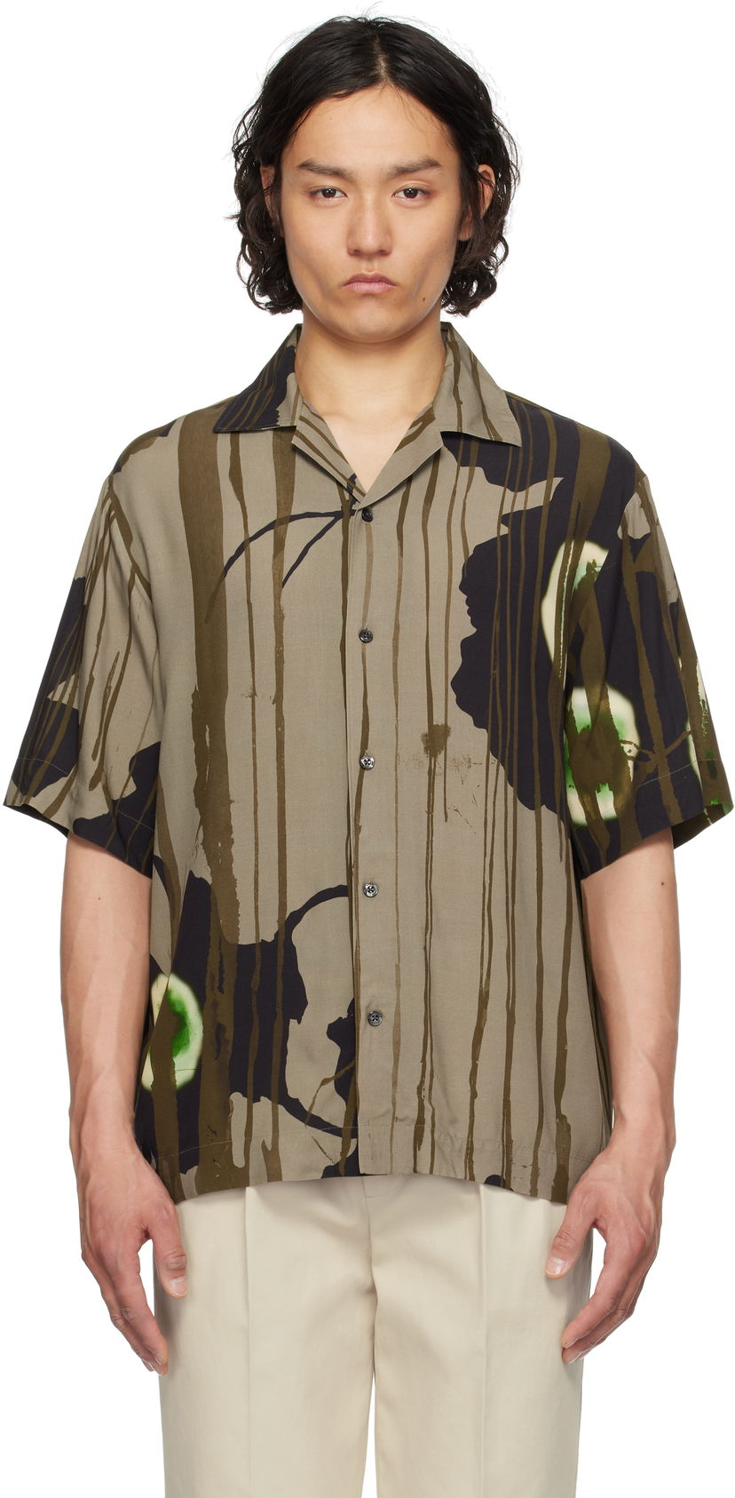 Skjorta BOSS HUGO Floral Print Shirt Brun | 50539329