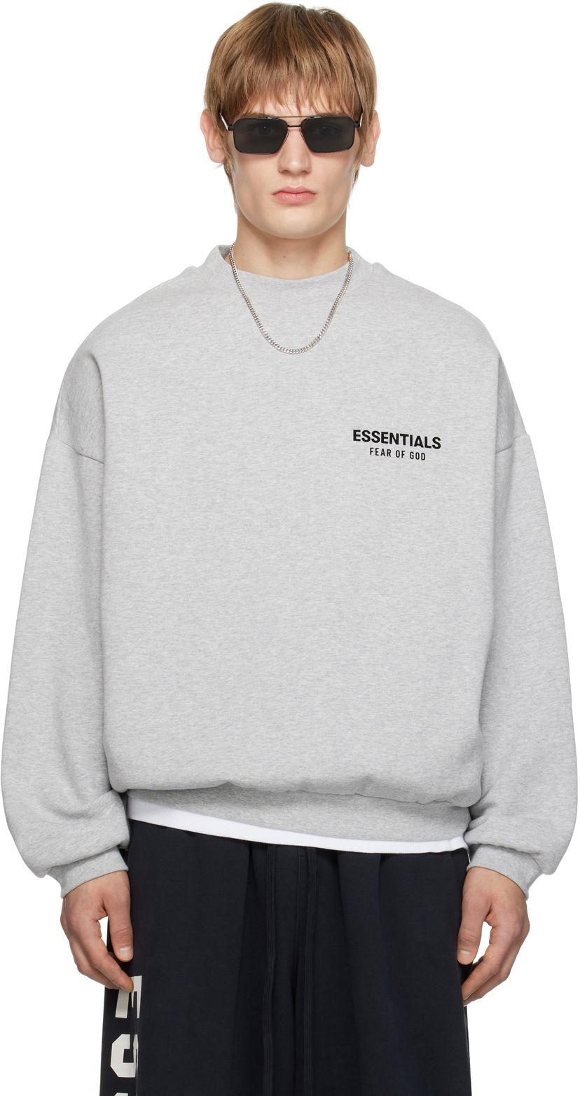 Sweater Fear of God Fear of God ESSENTIALS Fleece Crewneck Sweatshirt Grå | 192HO246268F