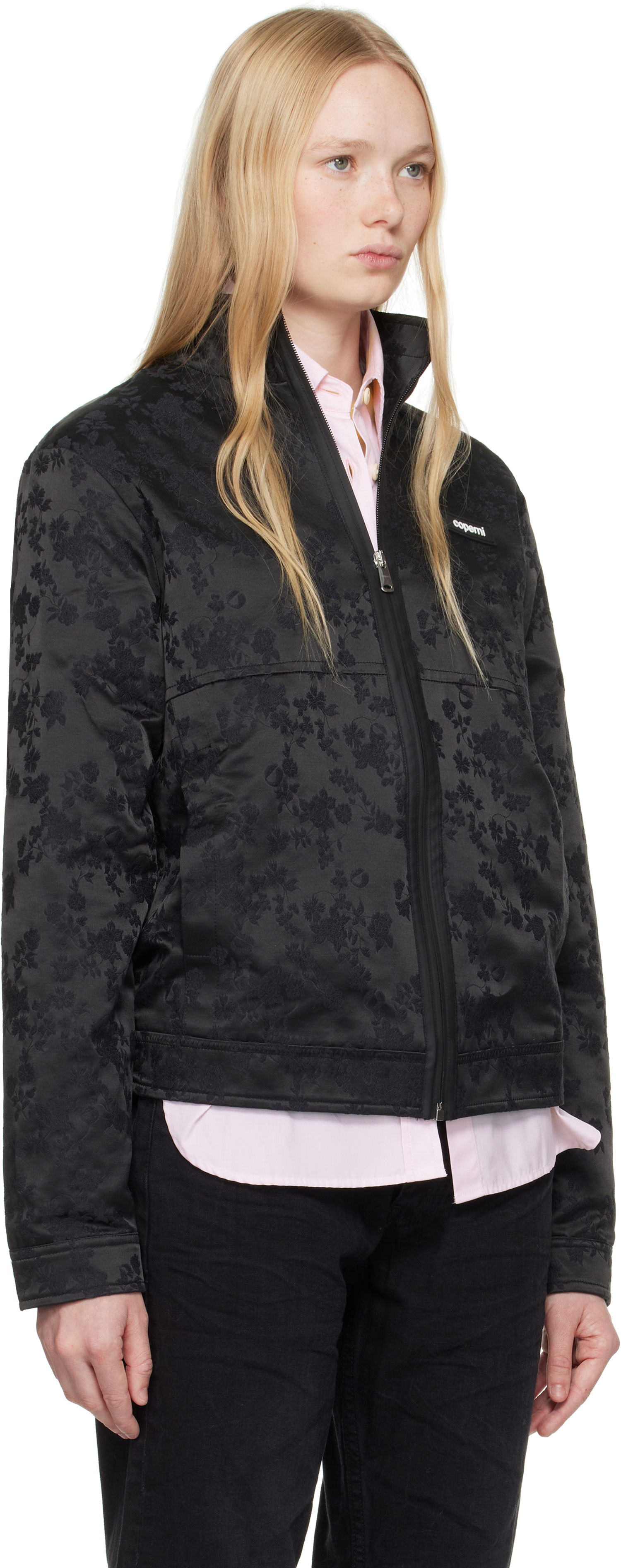 Jacka Coperni Coperni Jacquard Zip-Up Jacket Svart | COPOW39F2033, 1