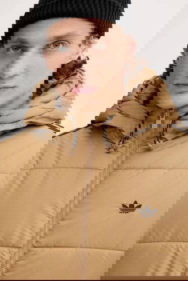 Pufferjacka adidas Originals Adicolor Padded Longline Hooded Jacket Brun | JW5847, 3