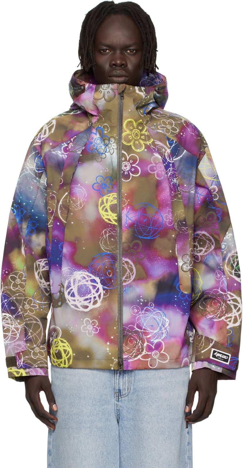 Vindjacka KENZO Kenzo Paris Futura 2000 Edition Short Windbreaker Jacket Flerfärgad | FF65BL1779ND