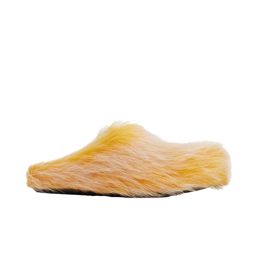 Sneakers och skor Marni Long Hair Calfskin Fussbett Slip-on Loafers Gul | SBMS004601 P8006