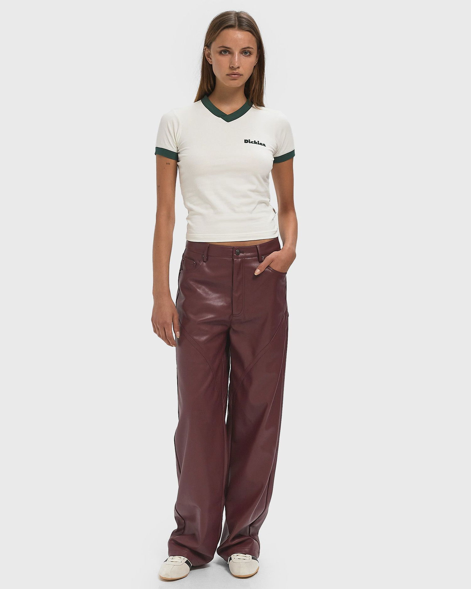 T-shirt Dickies Ringer T-Shirt Vit | DK0A87Q9C481, 1