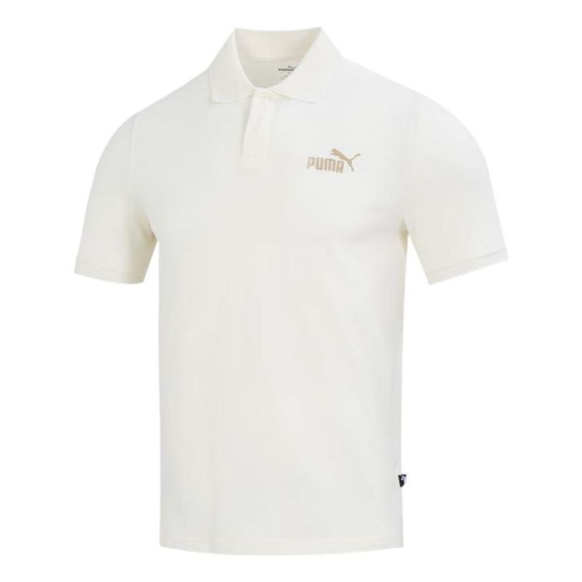 Polotröja Puma Men's Pique Polo Vit | 676673-65