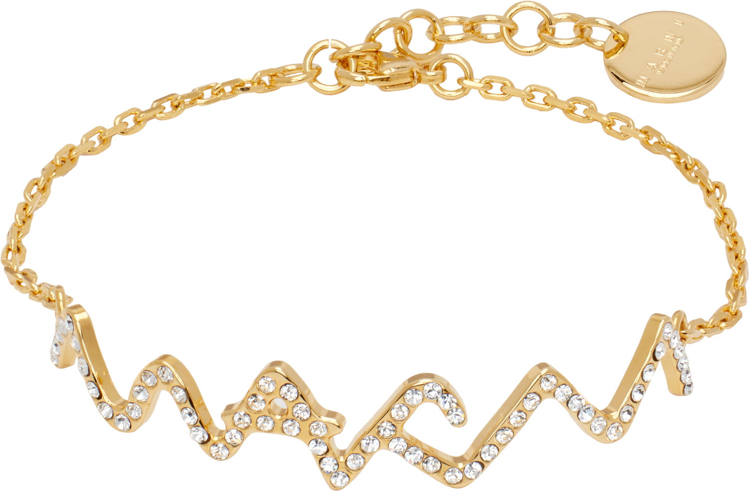 Armband Marni Marni Crystal-Embellished Symbol Chain Bracelet Metallisk | BRMV0220A0 P6527, 0