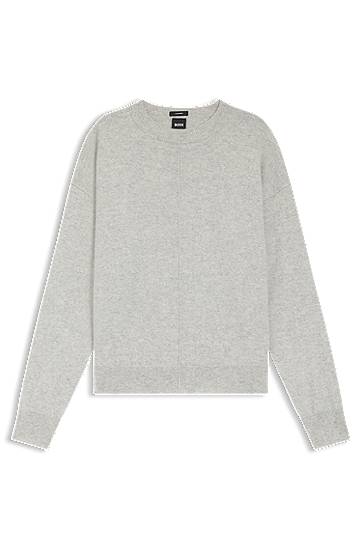Sweater BOSS Relaxed-fit 100% Cashmere Sweater Grå | 50547883, 0