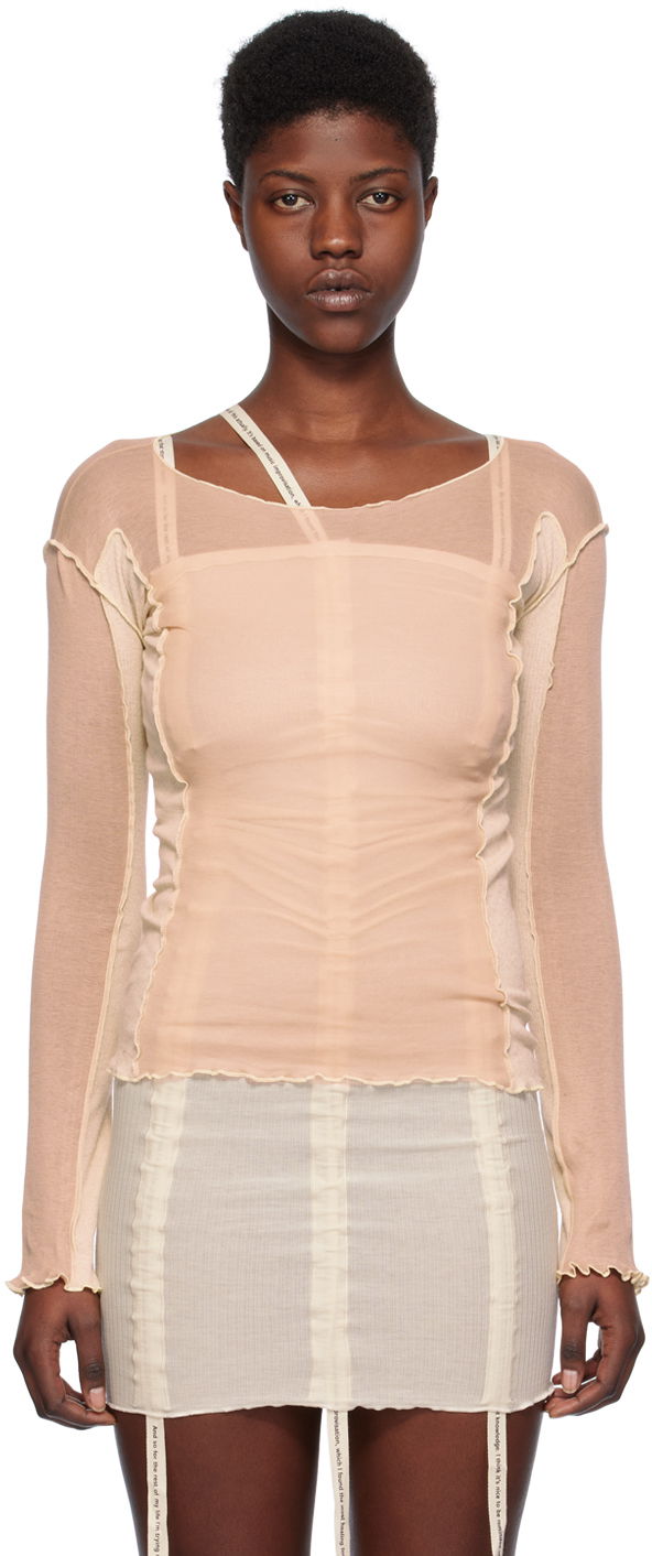 Linne Baserange Baserange Sun Long Sleeve T-Shirt Beige | TOSU-CG-SP2