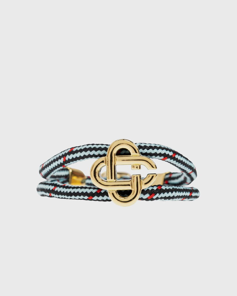 Armband Casablanca Cord Bracelet with Logo Clasp Blå | APF25-JW-294-01