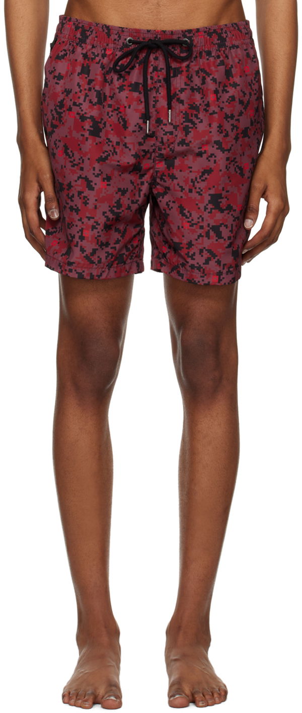 Badkläder Ksubi Ksubi Digi Swim Shorts Röd | MSP23WA009