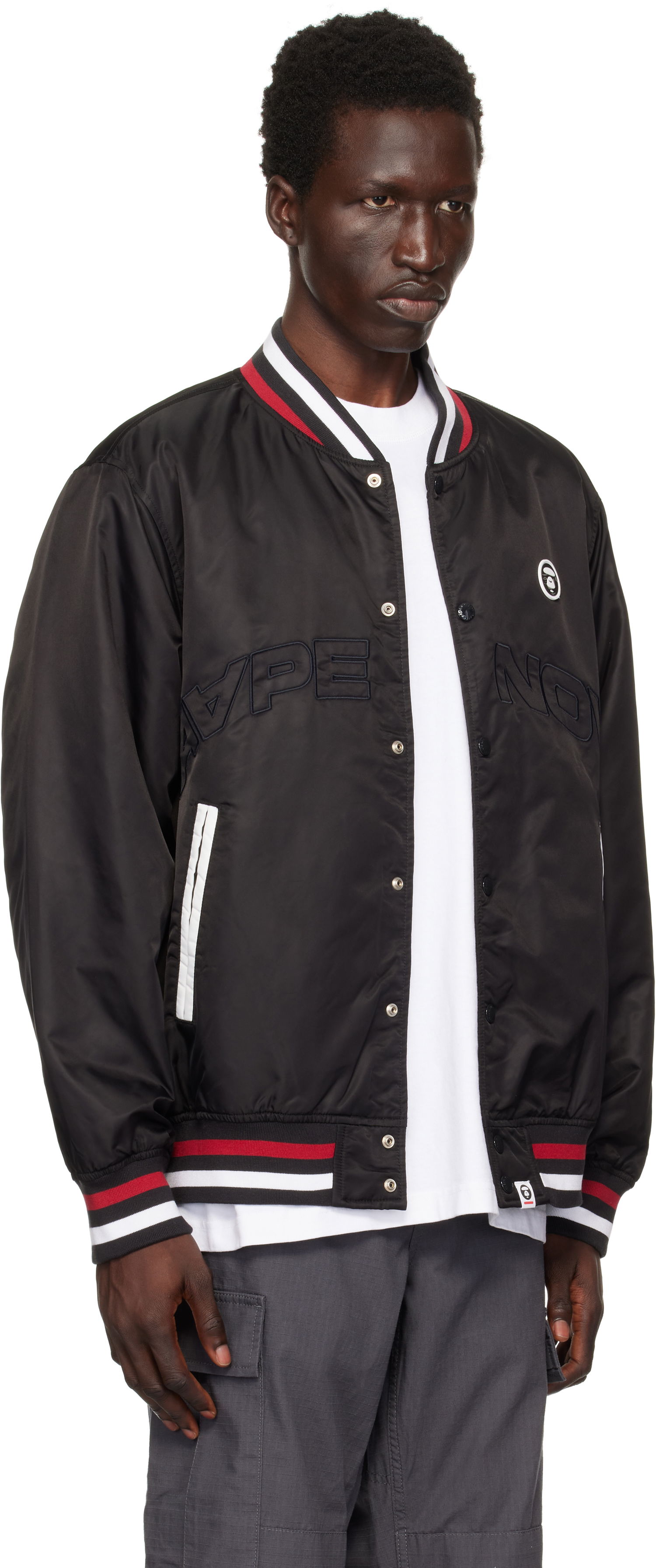 Bomberjacka AAPE by A Bathing Ape AAPE by A Bathing Ape 'AAPE Now' Bomber Jacket Svart | AAPJKM7656XXNBKX, 1