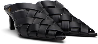 Tillbehör Anine Bing ANINE BING Eve Woven Heeled Mules Svart | A-14-11311-BLK1, 3